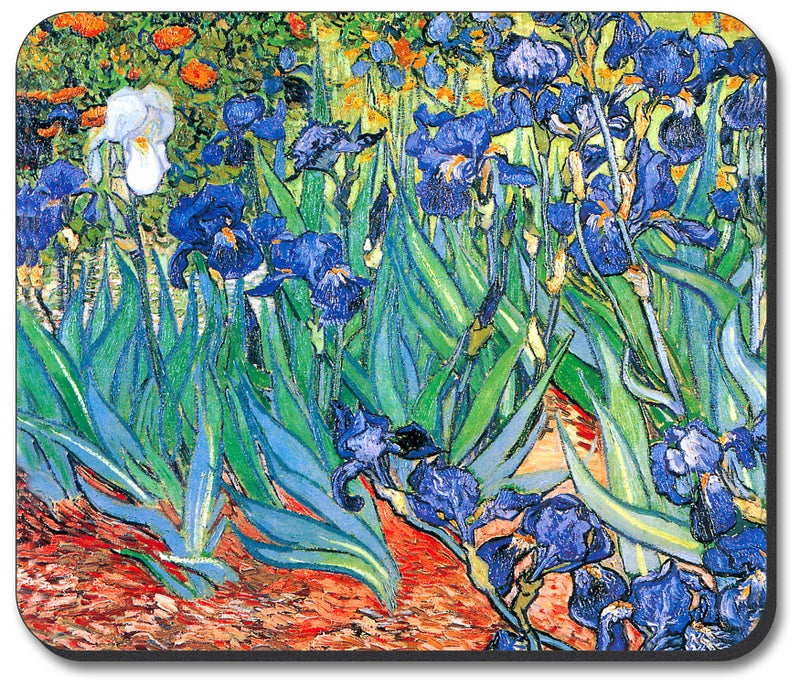 Art Plates Van Gogh Irises Mouse Pad